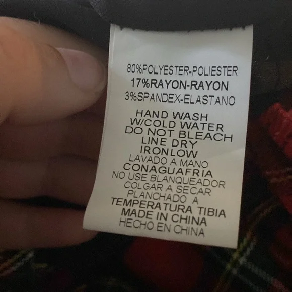 Plaid shorts skirt. Punk rock. Christmas holiday Belt school girl - Picture 9 of 10